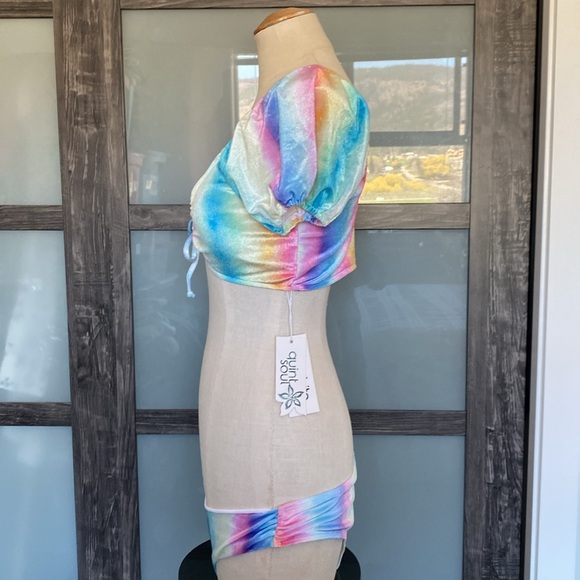 Quint Soul two piece bikini bathing suit w bolero style top tie closure. Medium - Picture 5 of 17